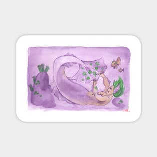 MerMay Underwater Purple Painter Merman Watercolor Magnet