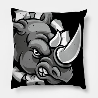 Angry Chubby Unicorn Rhino Gift Pillow