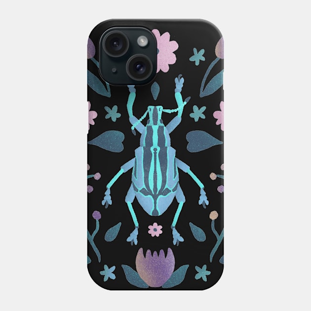 Bright Blue Beetle Phone Case by Annelie