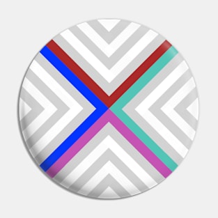 Gray White Colorful Triangular Pin