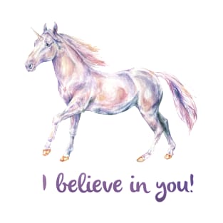 Unicorn I Believe in You T-Shirt