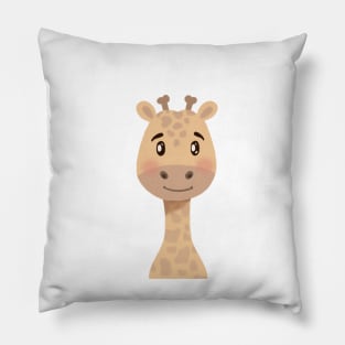 Baby Giraffe Illustration Pillow