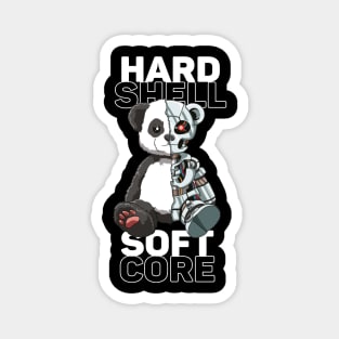 Cute Panda Bear Scary Robot Cybernetic Animal Lover Magnet