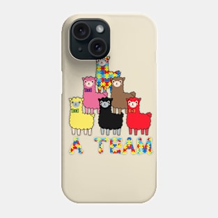 Autism Spectrum Awareness Support Colorful Llama Cartoons Phone Case