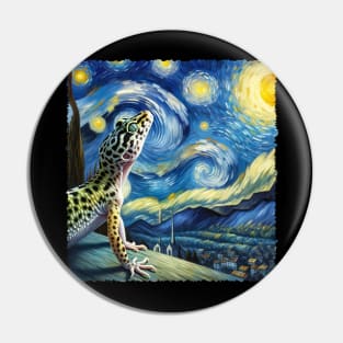 Vivid Vibes Gecko-inspired Tees Starry Night and Style to Wardrobes Pin