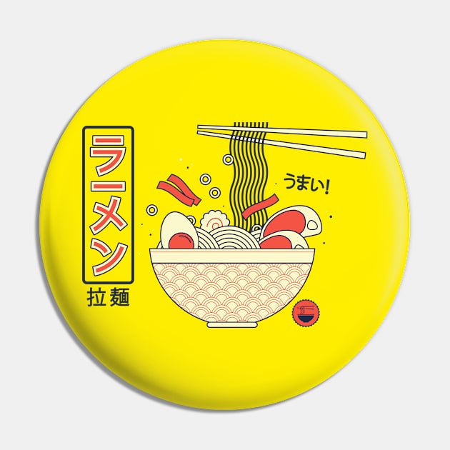 I Love Noodles Ramen Bowl Pin by machmigo