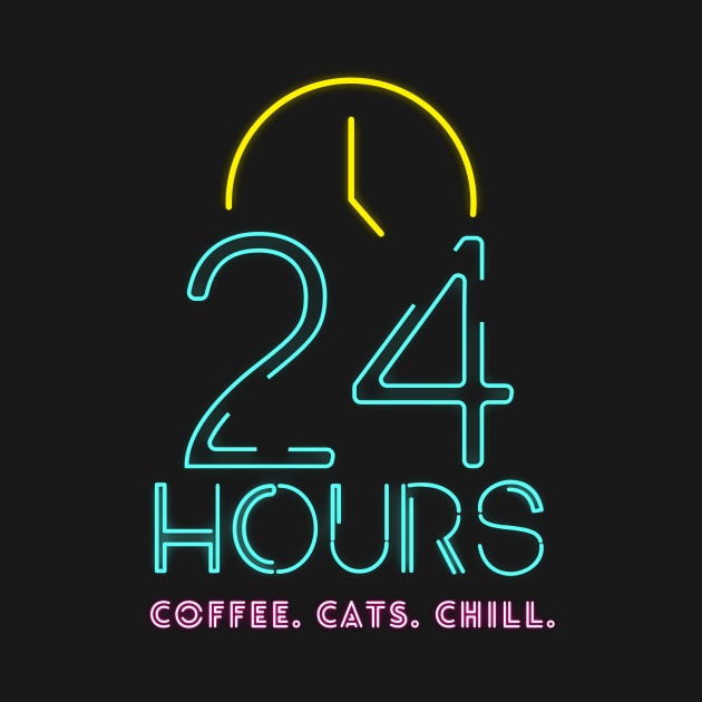 24 Hours Coffee Cats Chill by Kopicat