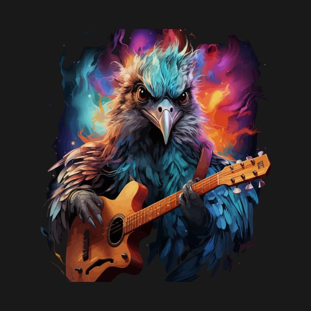 Emu Playing Guitar by JH Mart