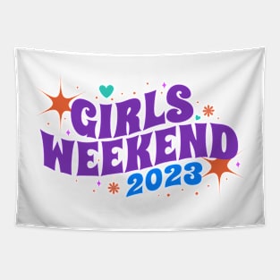 Girls weekend 2023 Retro Type Tapestry