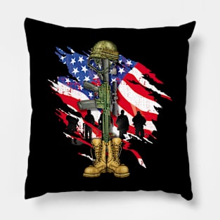 USA Veterans Flag Pillow