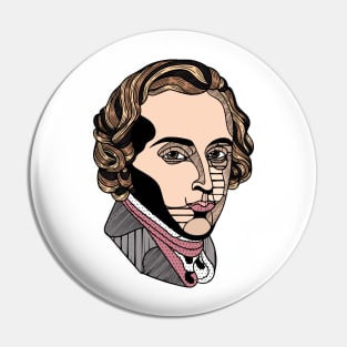 Frederic Chopin Art Pin