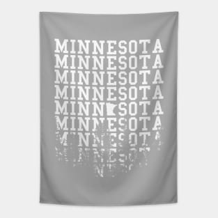 Minnesota Wordmark Forest Cutout Tapestry