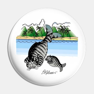 B kliban - fish cat Pin