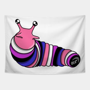 Gender Fluid Pride Fidget Slug Tapestry
