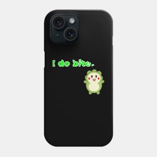 I do bite. cute 1 (White frame) Phone Case