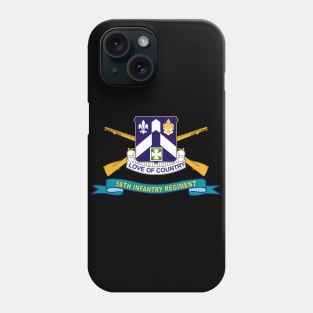 58th Infantry Regiment - DUI w Br - Ribbon X 300 Phone Case