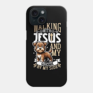 Jesus and dog - Glen of Imaal Terrier Phone Case