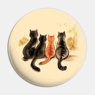 Cats family window view Pin