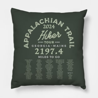 Appalachian Trail 2024 Tour Shirt Pillow