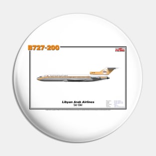 Boeing B727-200 - Libyan Arab Airlines (Art Print) Pin