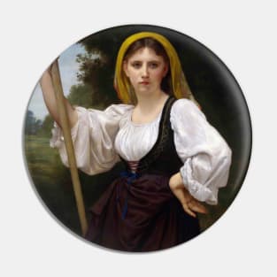La Faneuse by William-Adolphe Bouguereau Pin