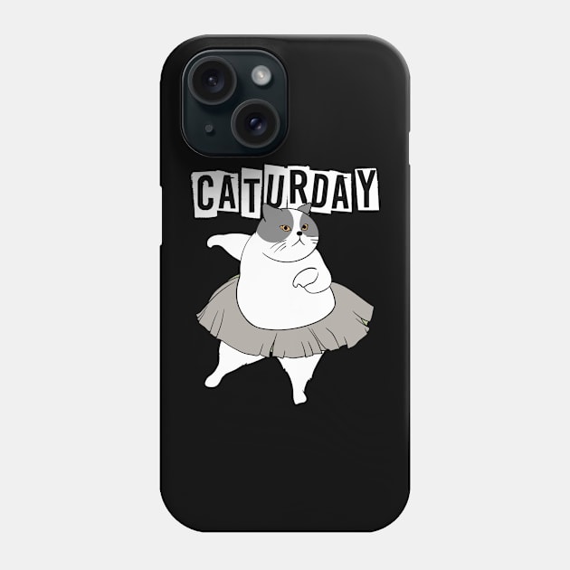 Dancing Cat Phone Case by Unfluid