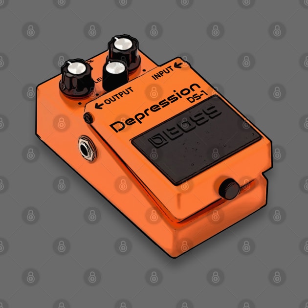 Boss Depression DS-1 Effects Pedal /// Nihilist Guitarist Parody Humor Design by DankFutura