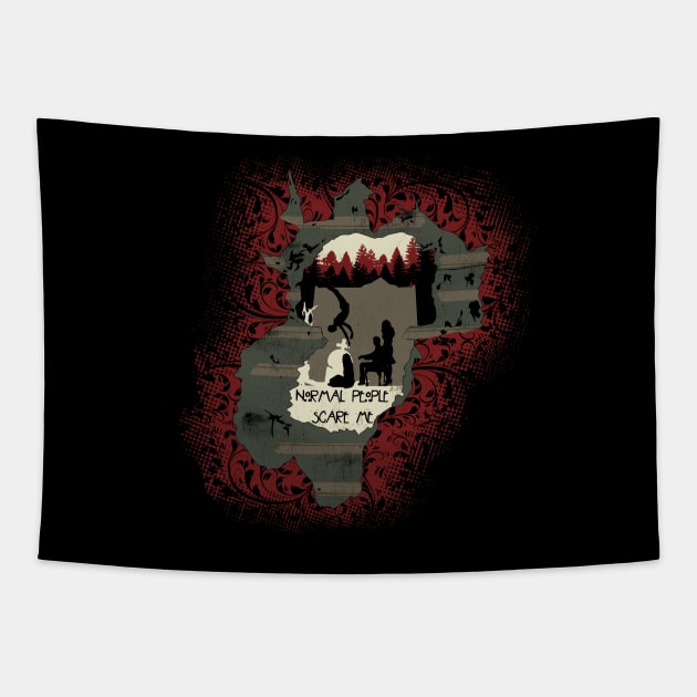 American Haunted House Tapestry by Edwoody