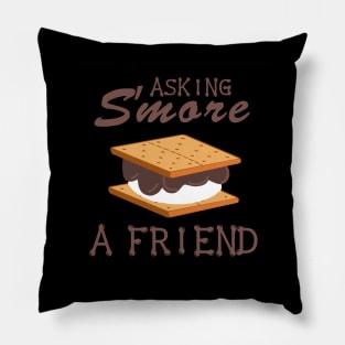 Asking S'more A Friend Pillow