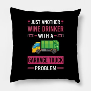 Wine Drinker Garbage Truck Trucks Pillow