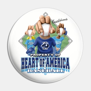 Knucklehead for Heart of America Baseball Pin