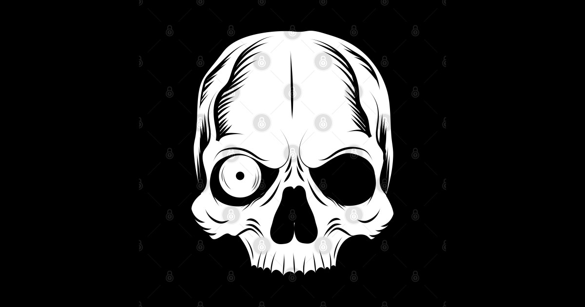 Skull eyes design Skull Design Sticker TeePublic