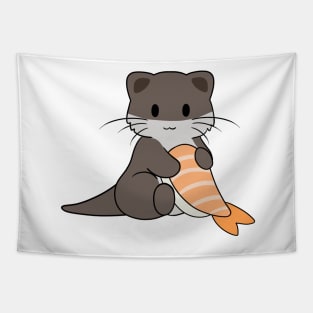 Prawn Sushi Otter 2 Tapestry