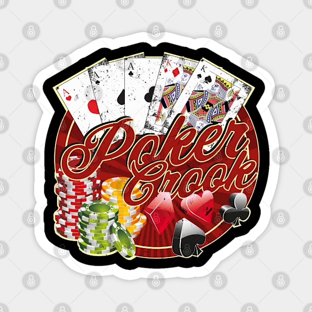 Poker Crook Full House Magnet by RockabillyM