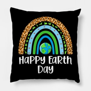 Happy Earth Day Awareness Rainbow Earth Day 2024 Pillow
