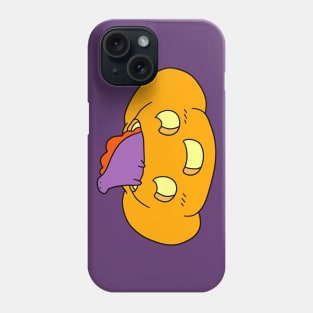 Purple Stegosaurus and Jack O' Lantern Phone Case