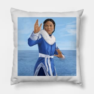 Katara but make it Modern Inuit Fashion Pillow