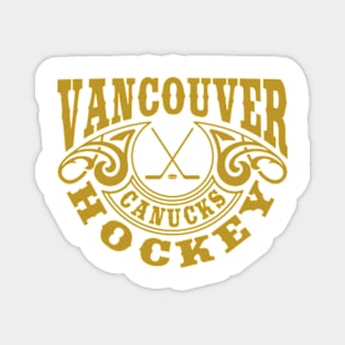 Vintage Retro Vancouver Canucks Hockey Magnet