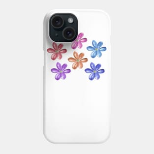 Colorful hepatica flowers Phone Case