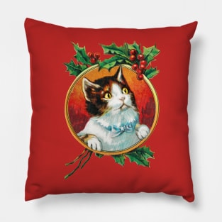 FUNNY HOLIDAY CAT VINTAGE DESIGN Pillow