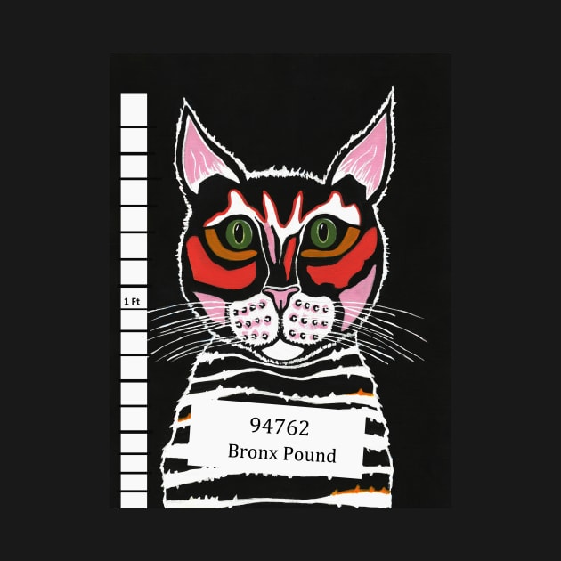 FUNNY Black Cat Mug Shot by SartorisArt1