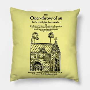 O'Doherty's Rebellion / Dublin Gate 1608 Irish History Woodcut Pillow