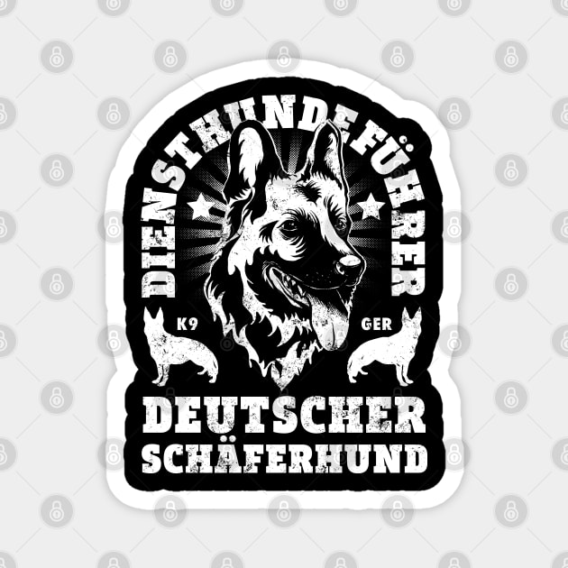 German Shepherd Service Dog Magnet by Black Tee Inc