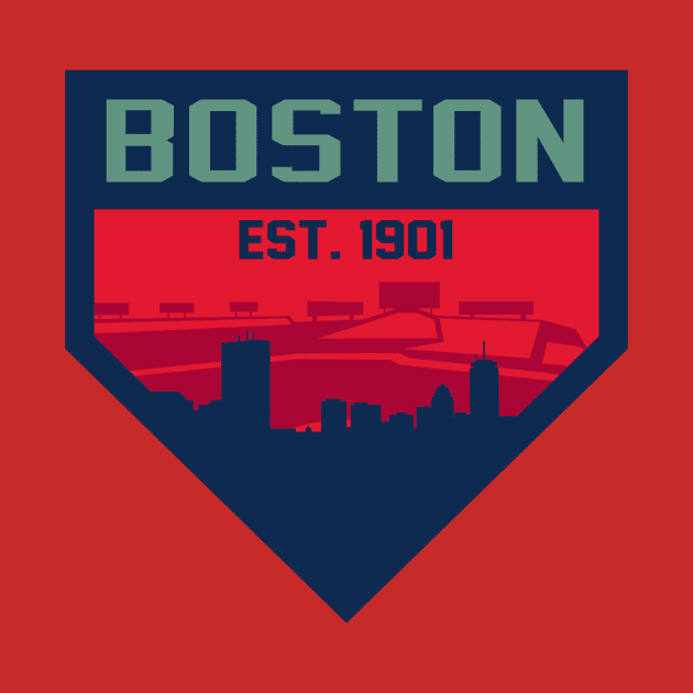 Boston Home Plate Skyline by CasualGraphic