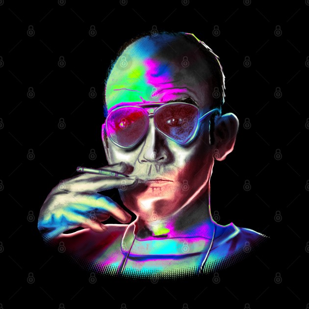 Hunter S Thompson by aldomarano