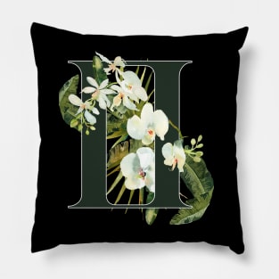 Gemini Horoscope Zodiac White Orchid Design Pillow