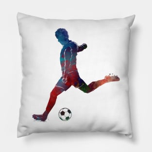Football player sport art #football #soccer Pillow