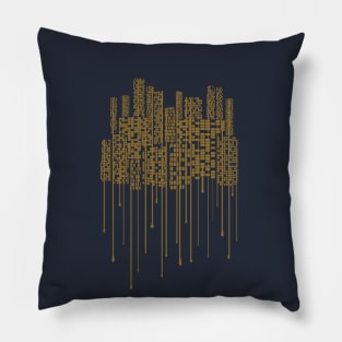 Skyscrapers dripping Pillow
