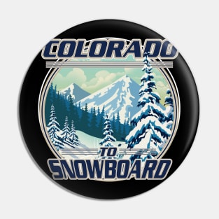 Colorado To Snowboard logo Pin