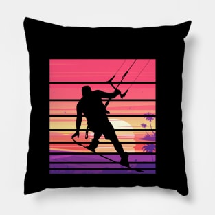 Retro Kiteboarding Pillow